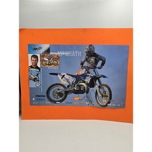Yamaha Jeremy McGrath Motocross Poster OS Vintage YZ250 Mazda Racing